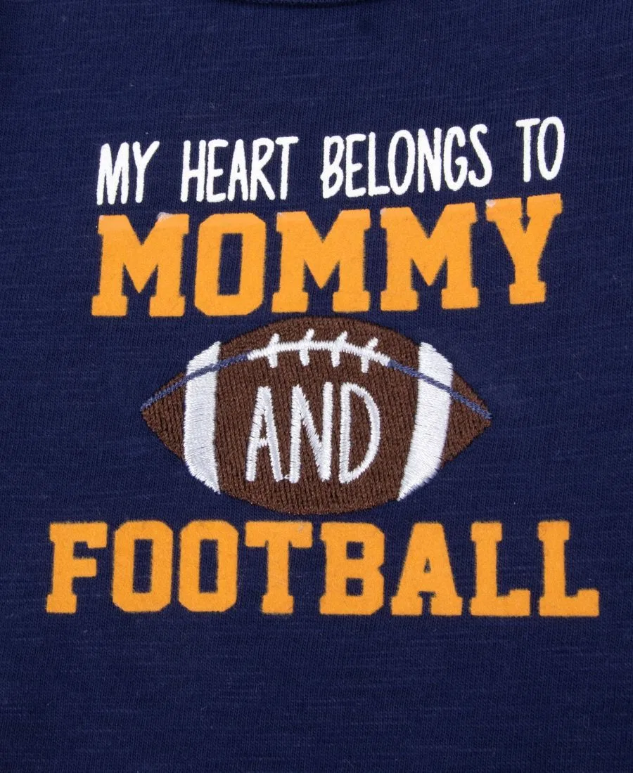 Комплект из 4 предметов для малышей My Heart Belongs to Mommy and Football Baby Essentials, Navy — фото 3