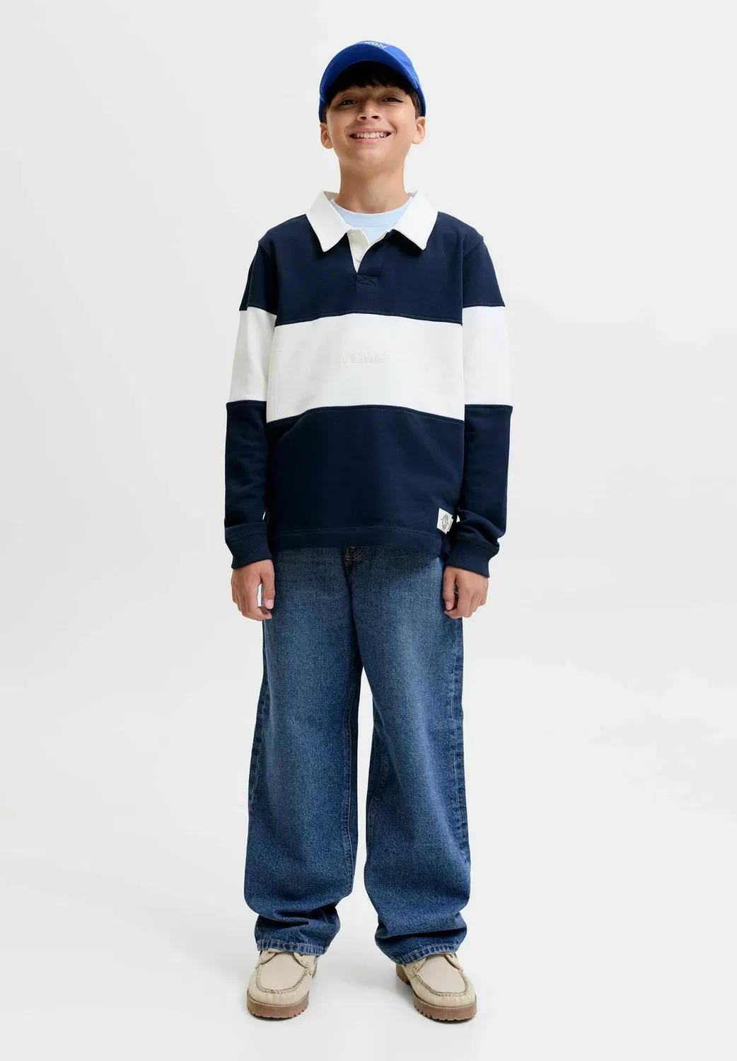 Джинсы свободного кроя jjialex jjoriginal at 741 jnr baggy fit jeans junior - джинсы свободного кроя Jack & Jones Junior, Blue Denim