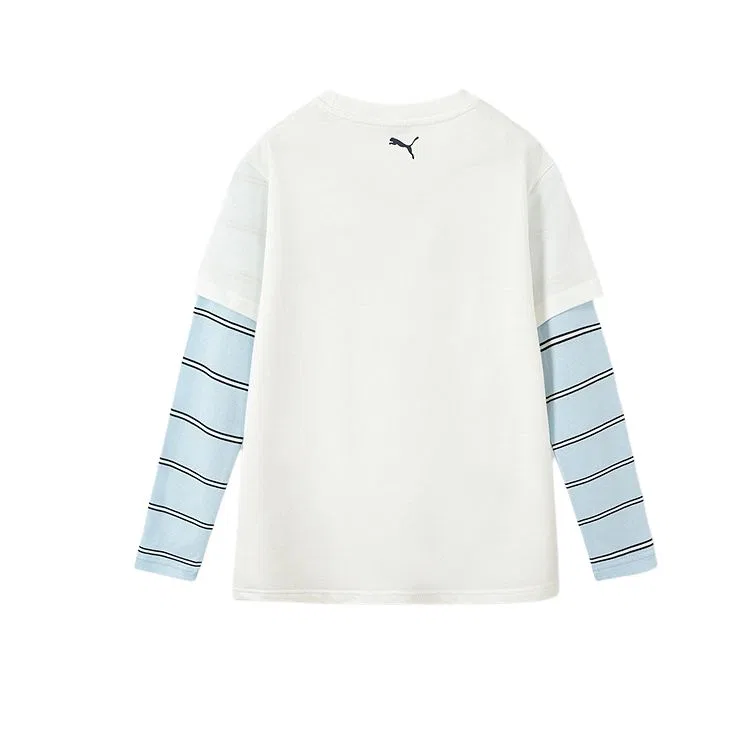 Футболка с круглым вырезом PUMA, White Blue Tone — фото 3