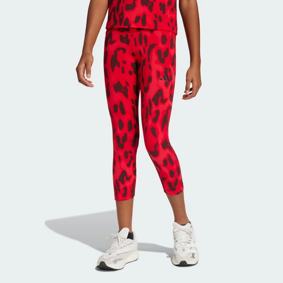 Детские леггинсы с принтом 7/8 adidas, Красный