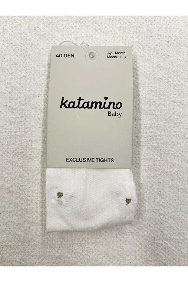 Детские колготки для девочек с принтом Katamino, Nude Color
