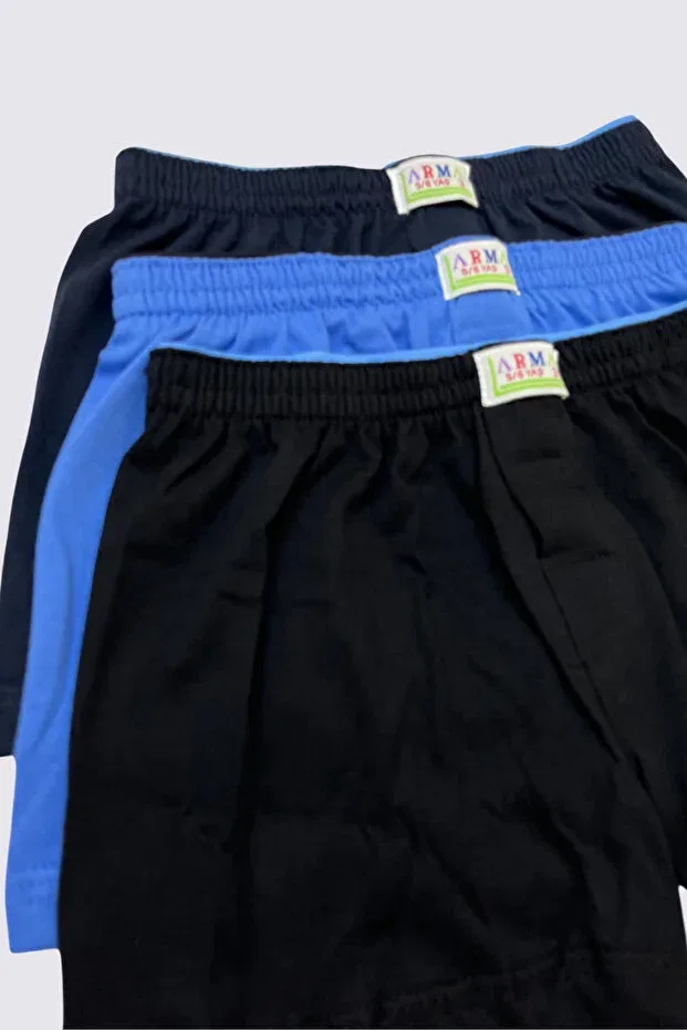 Детские боксеры для мальчиков хлопковые 3-комплект Arma Yıldız, Black-Blue-Navy Blue — фото 4