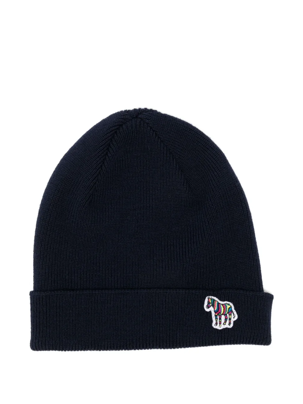 

Шерстяная шапка с нашивкой в виде зебры Paul Smith, синий