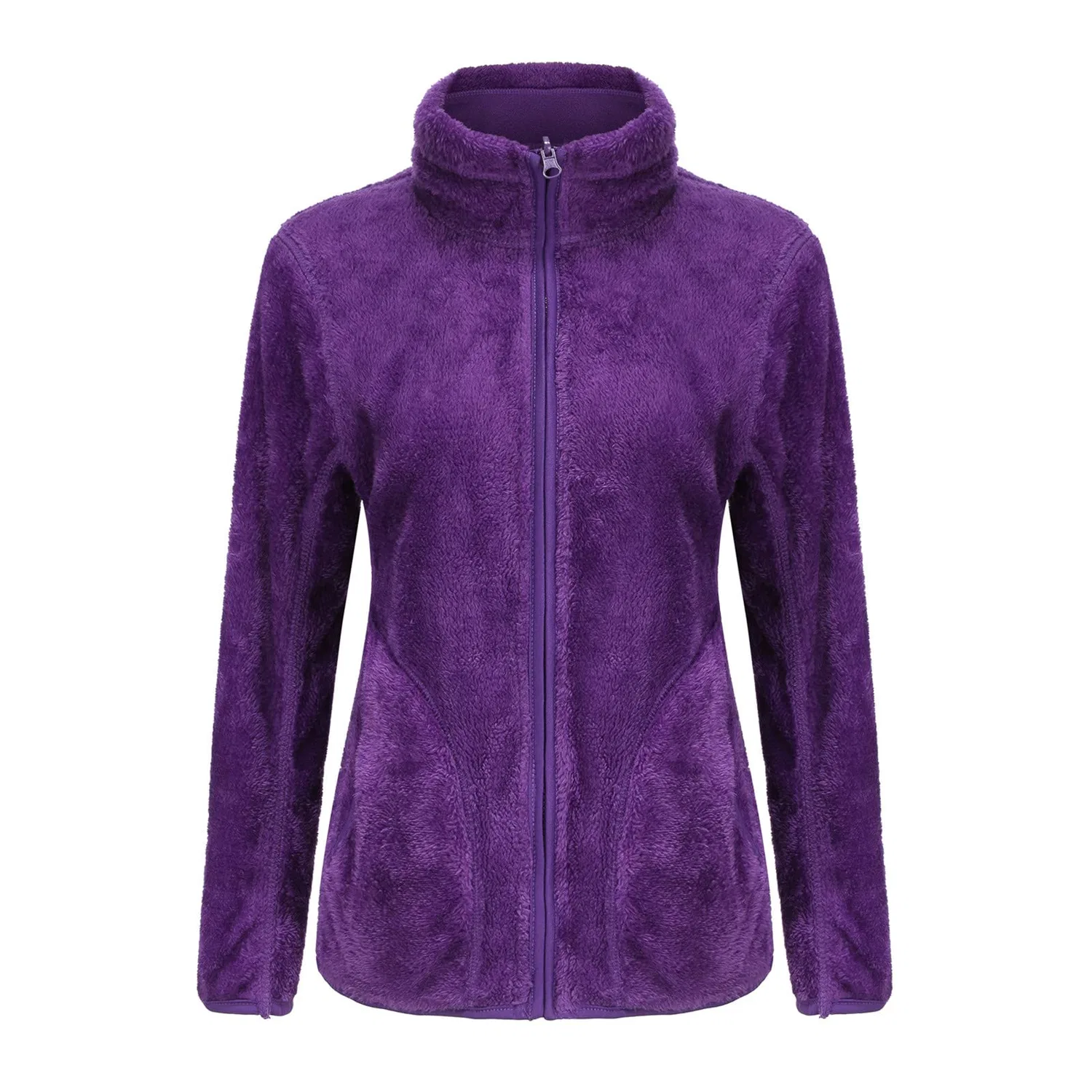 Женское зимнее пальто с капюшоном и мехом, средней длины, плюс сайз, purple