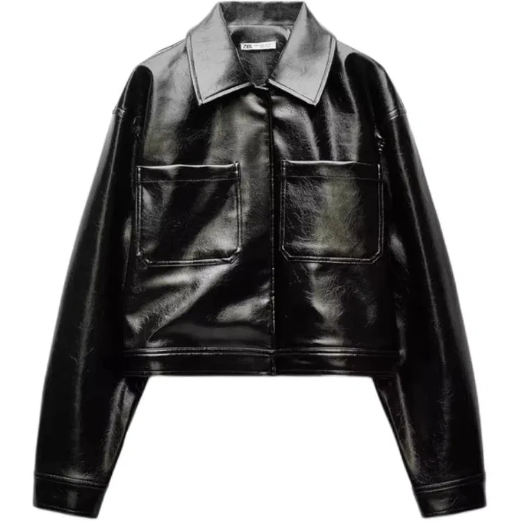 Женское пальто с длинным рукавом ZARA, Black