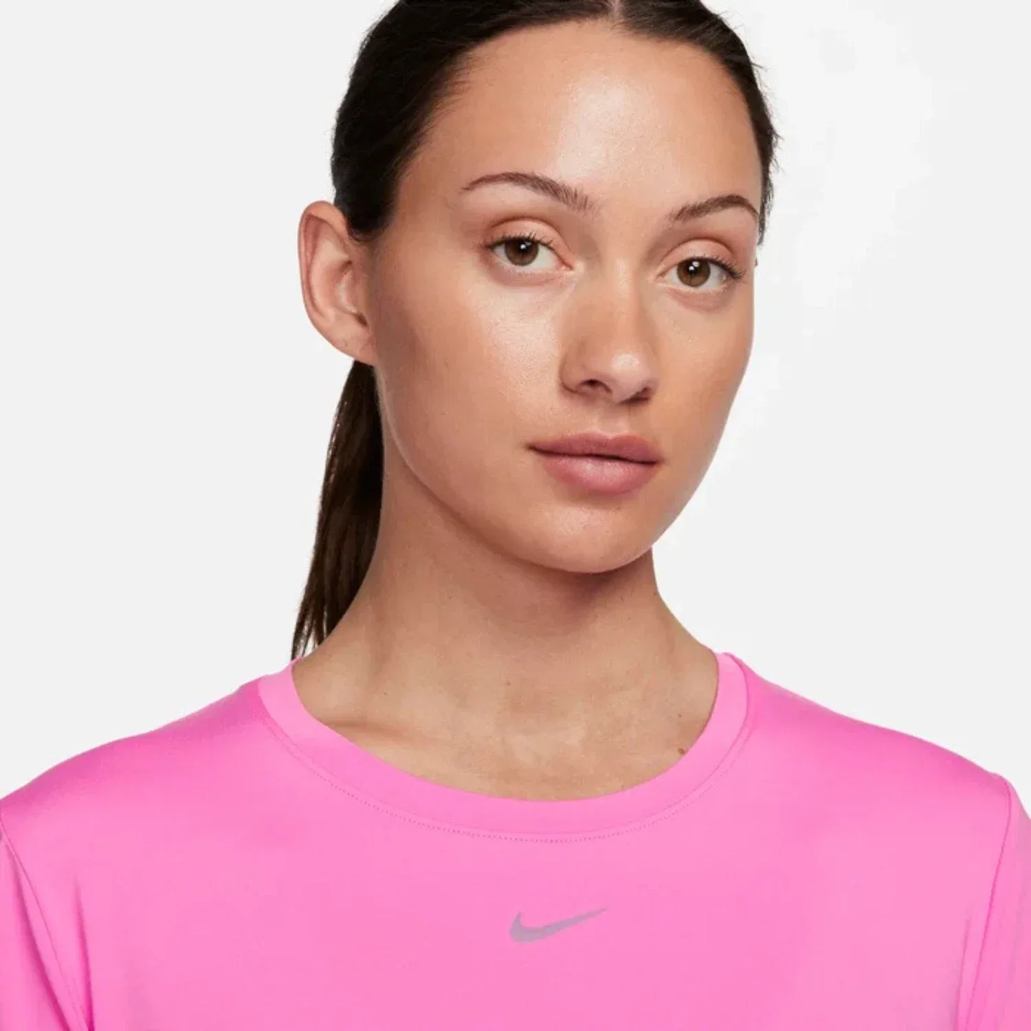 Женская футболка с коротким рукавом One Classic Top Nike, розовый — фото 3