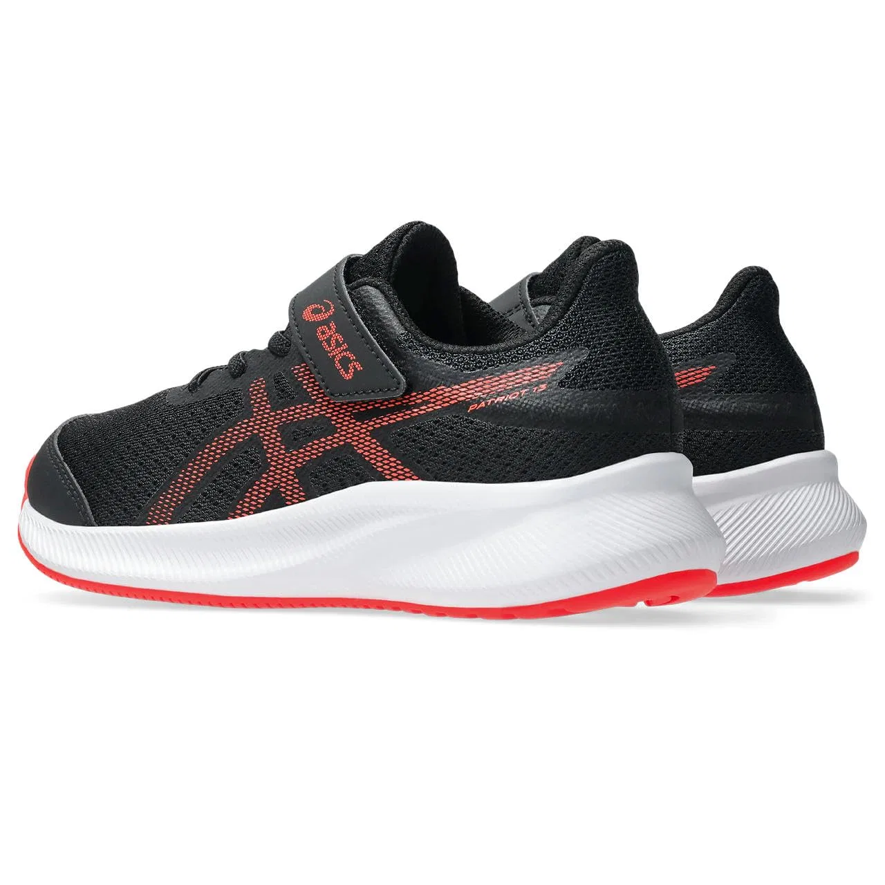 Детские кроссовки для мальчиков с сеткой Patriot 13 Ps ASICS, Black Flash Red — фото 2
