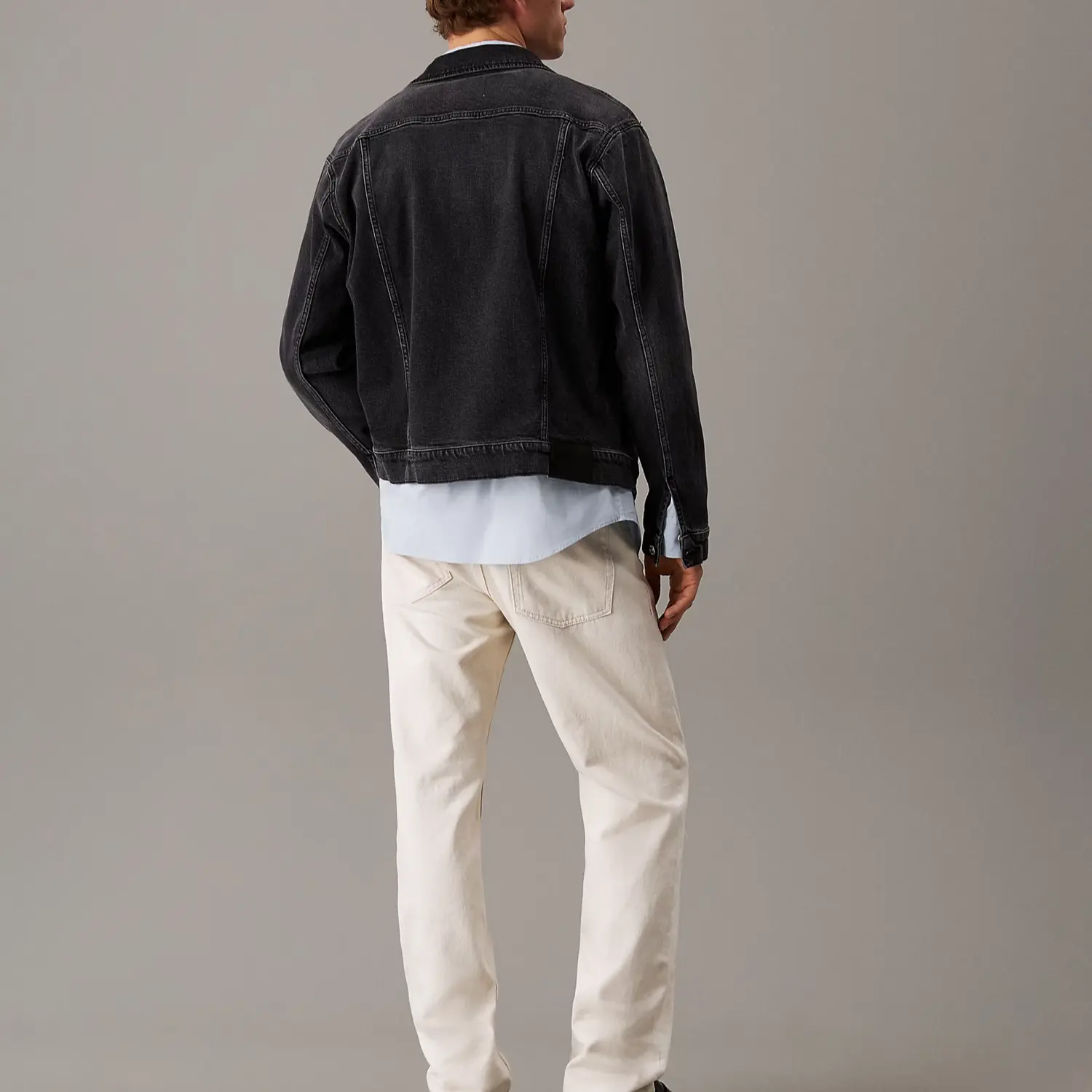 Calvin Klein Джинсовая куртка мужская черная, Denim Black — фото 3