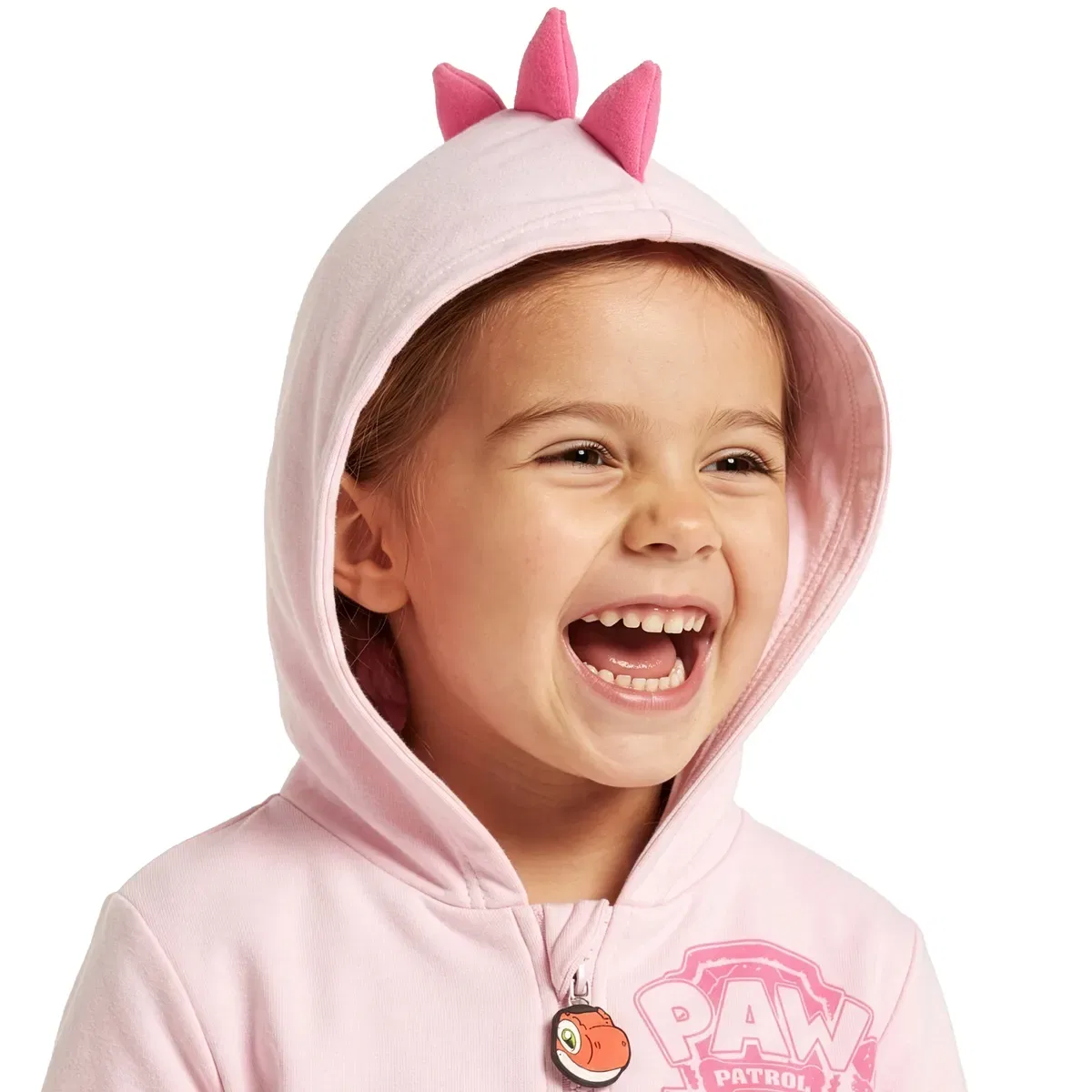 Детский худи с принтом Skye and Marshall Dinosaur Paw Patrol, Pink — фото 3