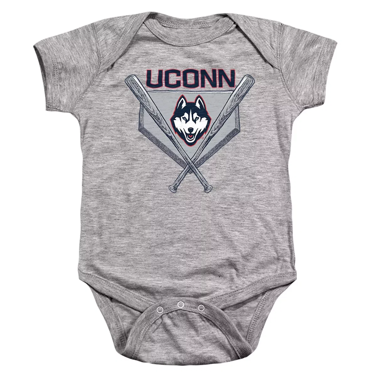 Детское боди-комбинезон с коротким рукавом NCAA, Athletic Heather