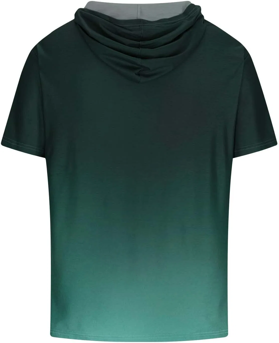 Мужская футболка с капюшоном градиентная Generic, Army Green — фото 3