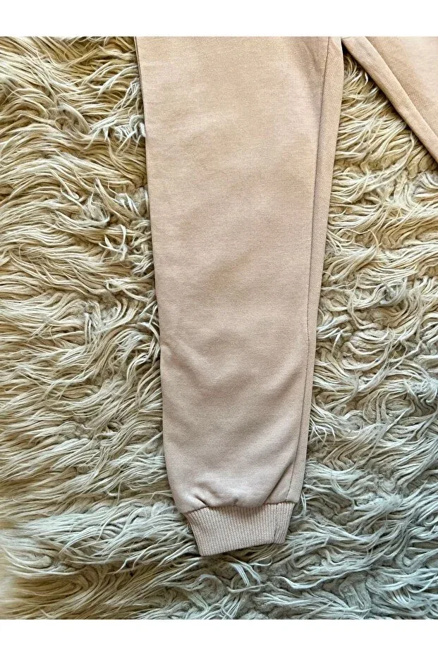 Детский спортивный костюм для девочек с принтом Unicorn Seasonal 2 Thread Enes Baby, Soil — фото 3