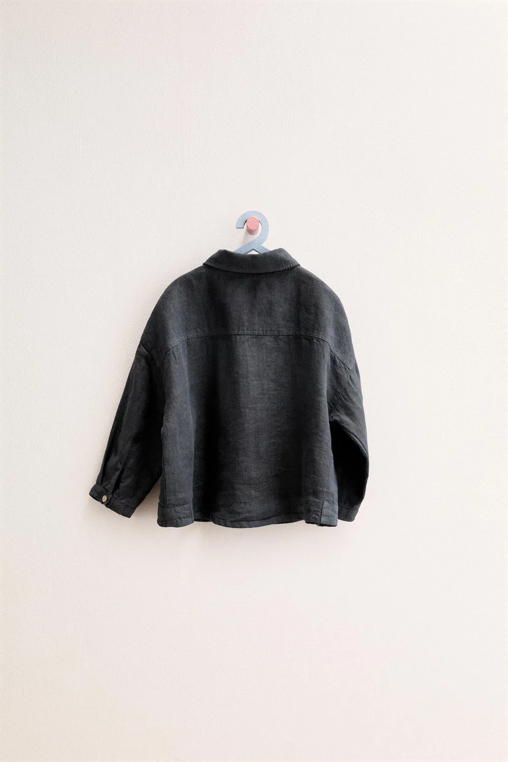 ZARA TIMELESS - Рубашка-накидка из 100% льна, Anthracite Grey — фото 2