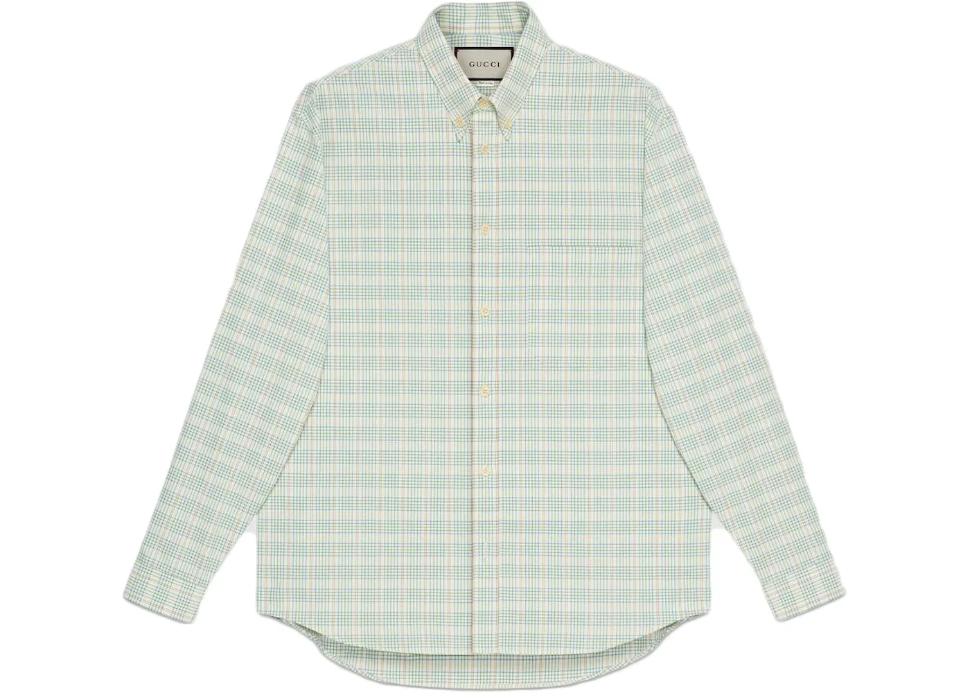 Мужская рубашка с принтом Gucci x The North Face Button-Down Shirt Gucci, White/Green