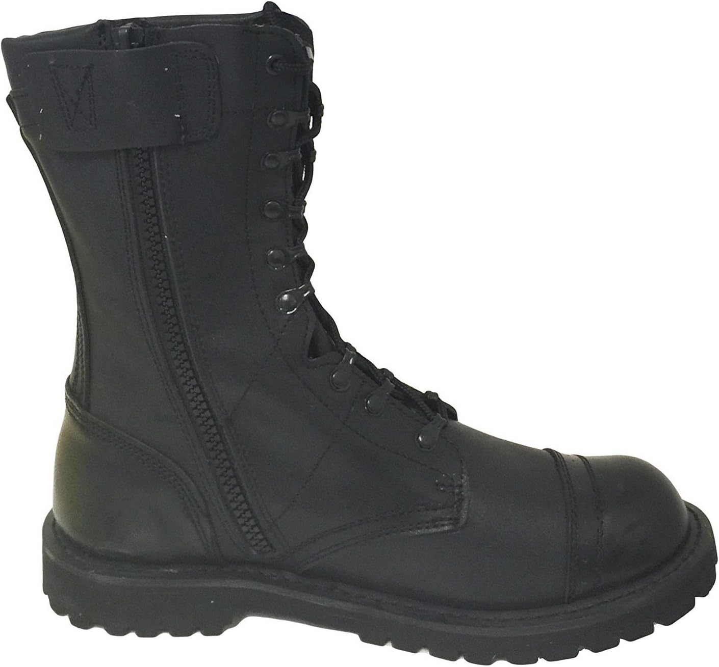 

Мужские тактические ботинки A1B18V из кожи, черные, боевые, с высокой носочной частью 10 дюймов, боковая молния, армейские рабочие ботинки G4U-CLX, черный