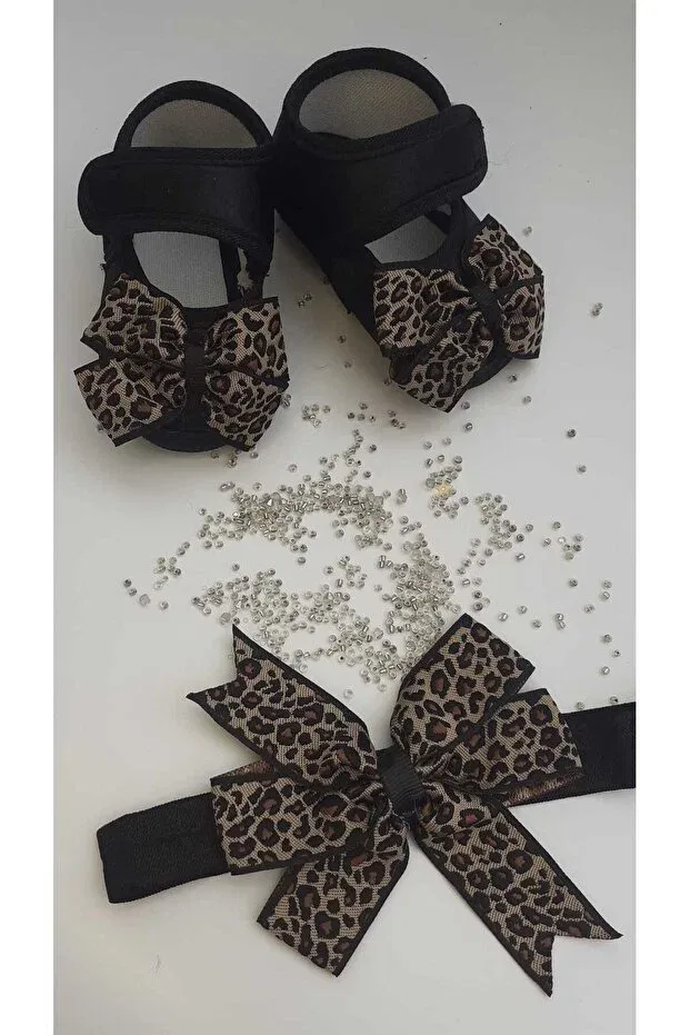 Детские пинетки для новорожденных с узором Bilgetrend Modomood, Leopard — фото 2
