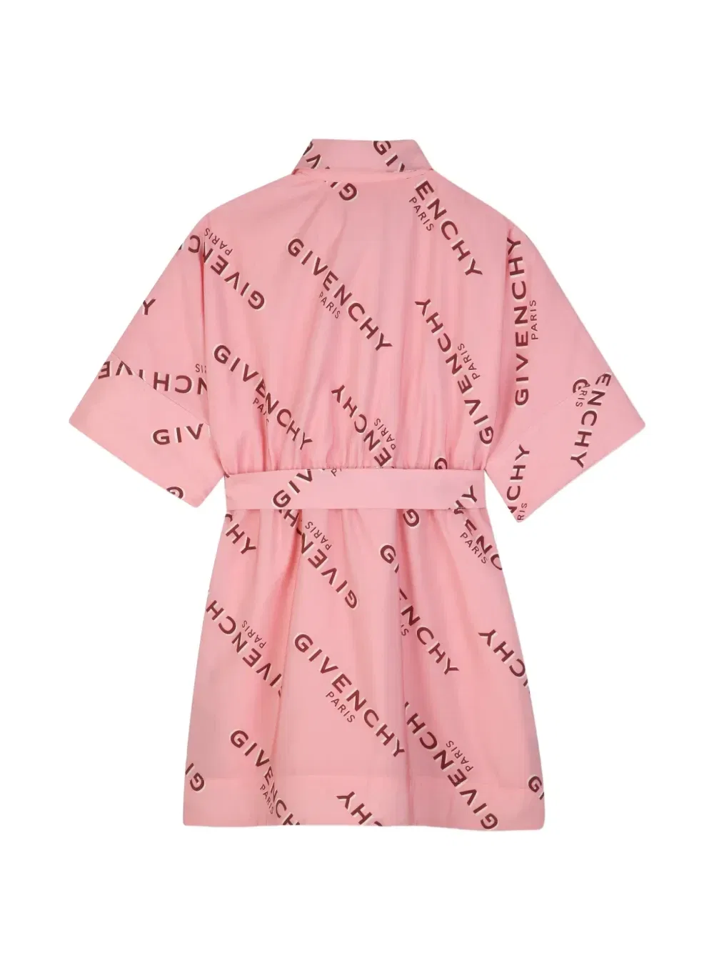 Платье с поясом и логотипом Givenchy Kids, розовый — фото 2