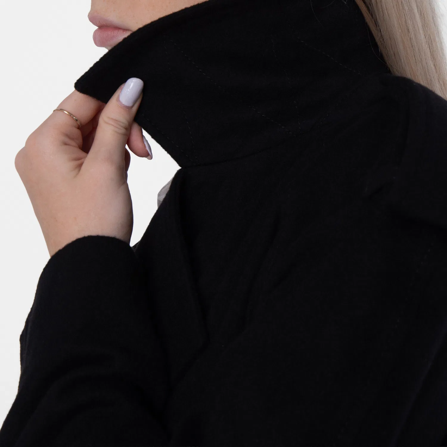 Пальто-тренч из кашемира с поясом Cashmere Wrap Belted Trench Coat Burberry, Black — фото 2