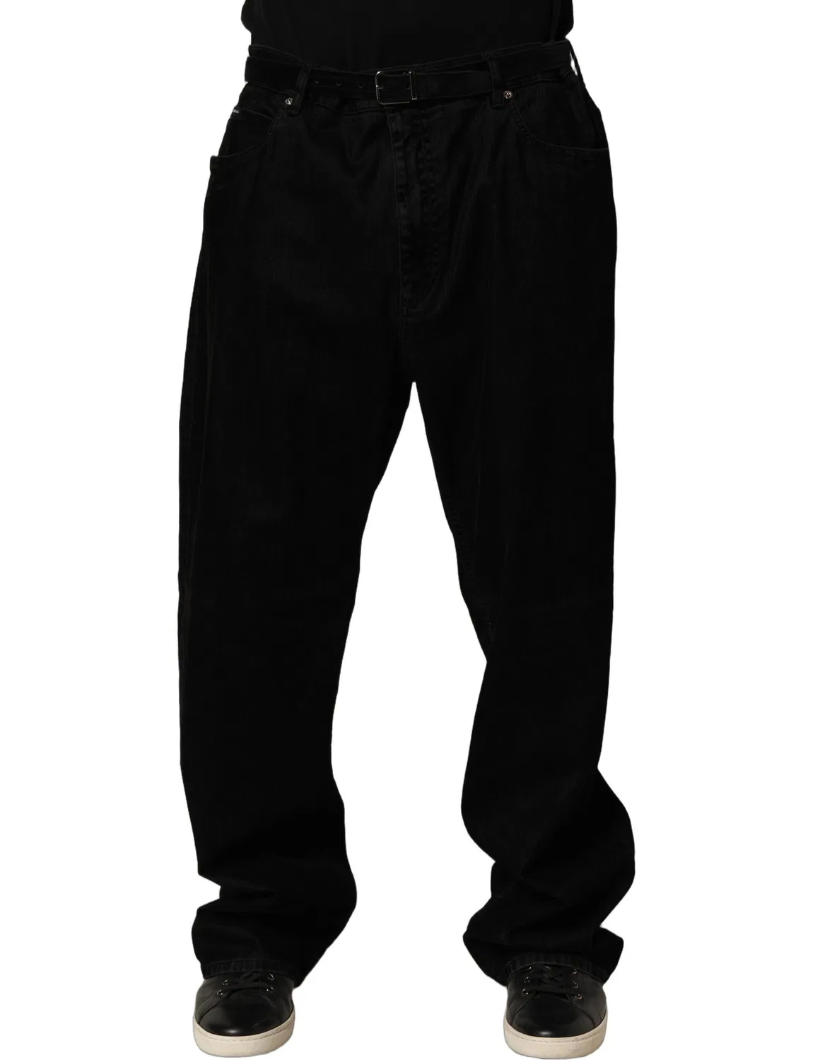 Мужские джинсы свободного кроя с широкими штанинами Wide Leg Dolce & Gabbana, Black — фото 3
