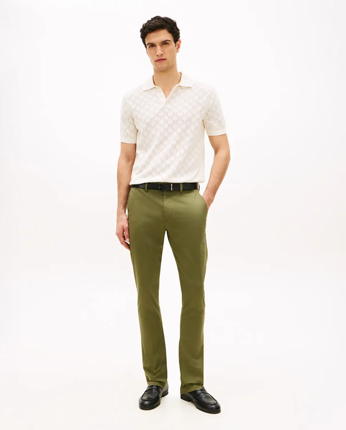 Мужские брюки-чинос с зауженным кроем Bleecker Tommy Hilfiger, Verde Militar