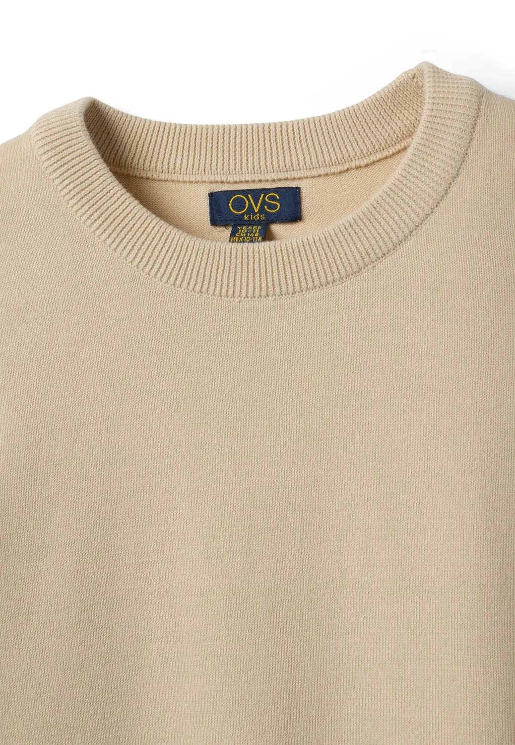 Футболка с длинными рукавами, прямого кроя - толстовка Ovs, Beige — фото 3