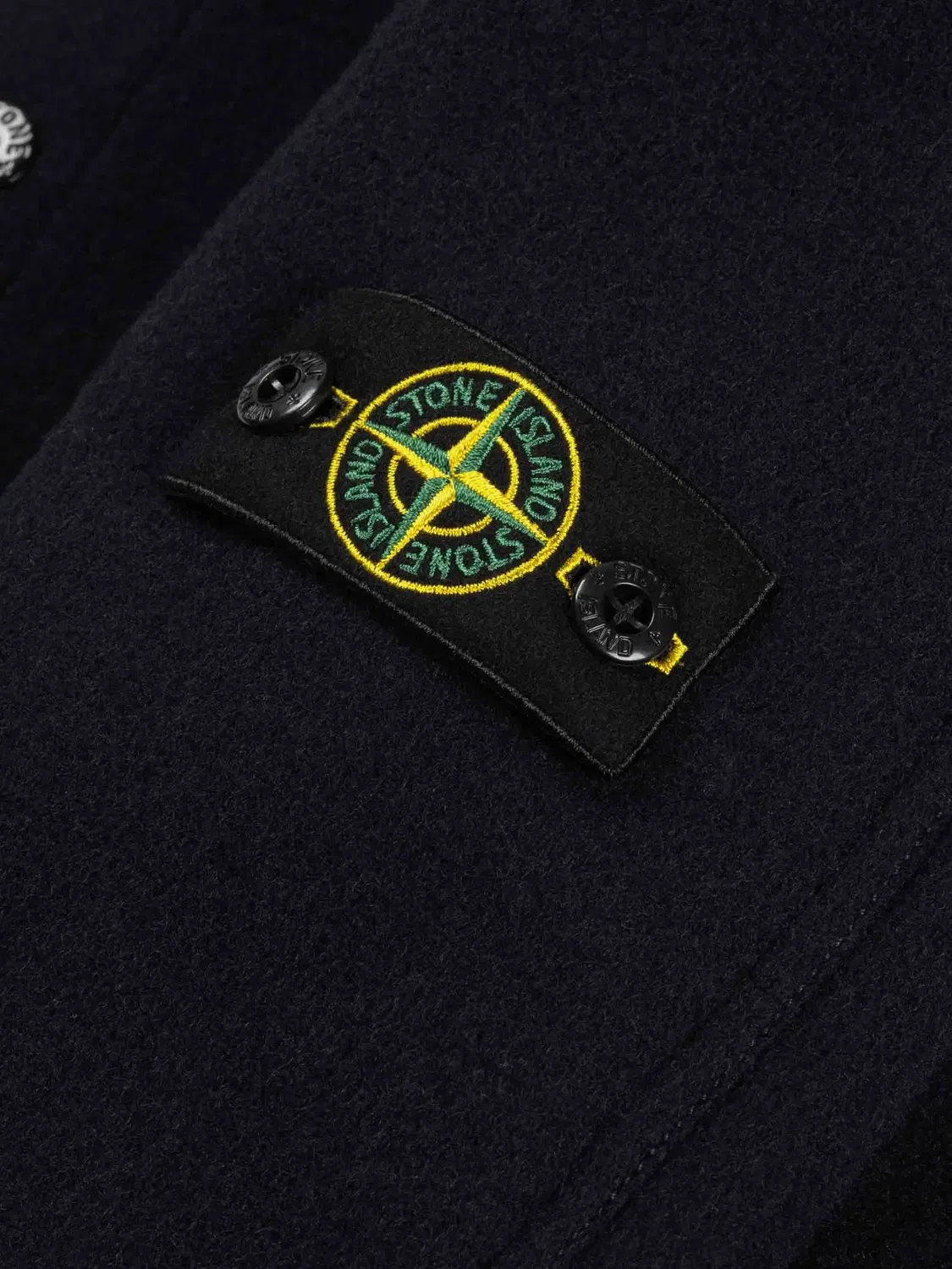 Куртка на пуговицах с нашивкой-логотипом Stone Island Junior, синий — фото 2