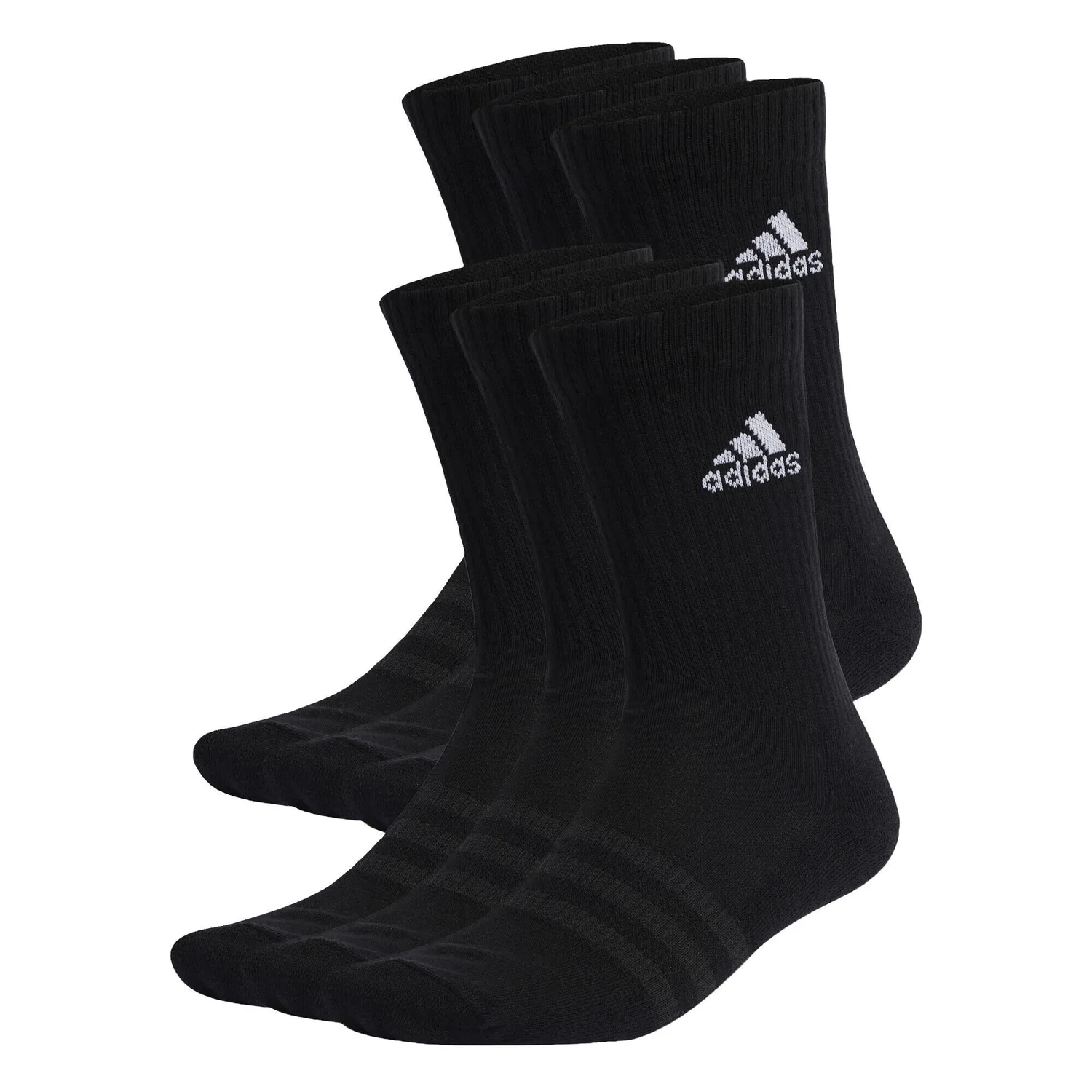 Мужские носки спортивные с поддержкой свода стопы Cushioned Sportswear Crew Socken Adidas, Schwarz Weiss