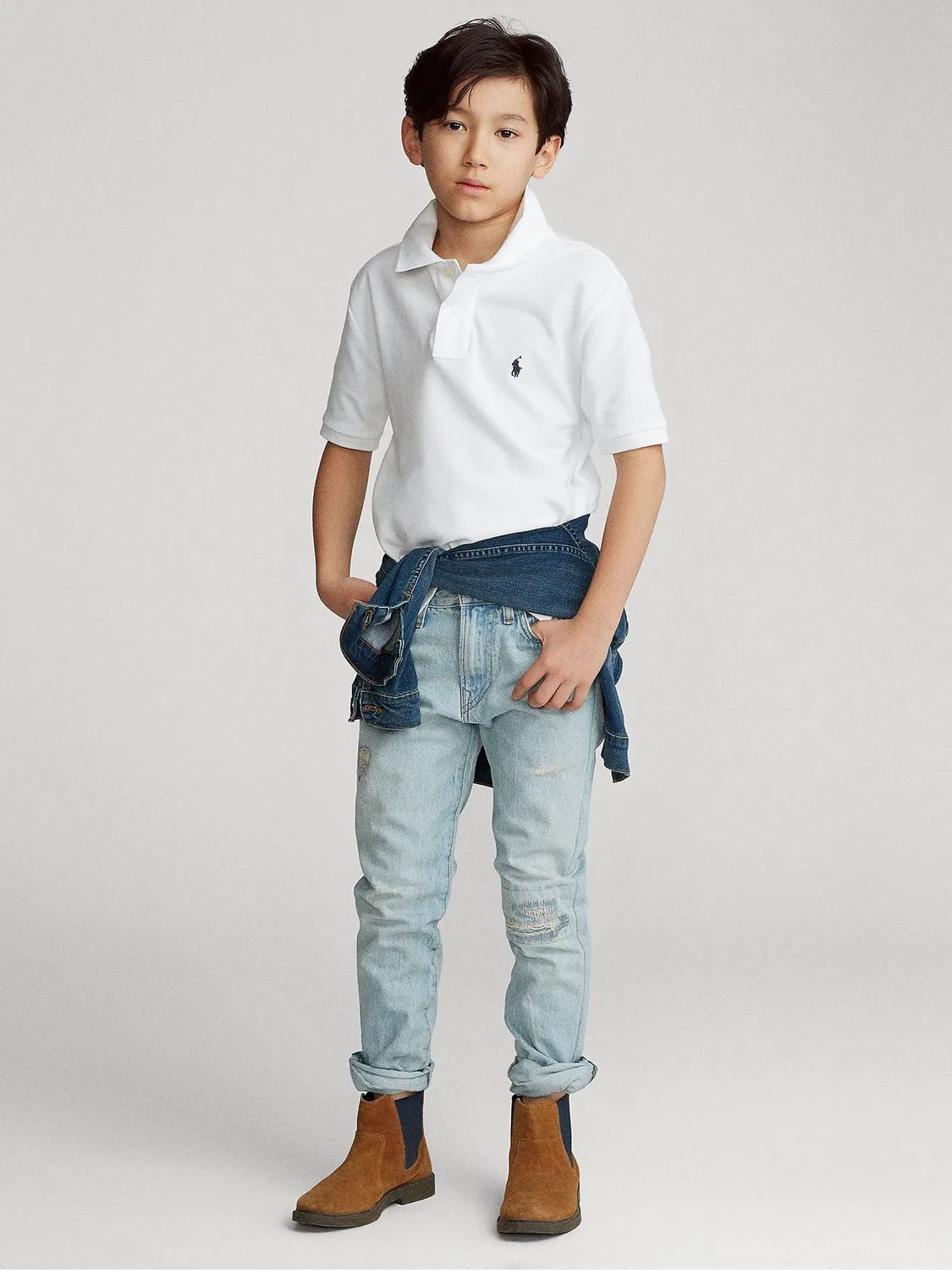 Поло из пике Polo Ralph Lauren, белый — фото 3