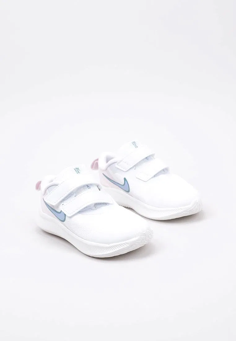 Детские кроссовки для мальчиков Star Runner 3 NIKE, White White Cobalt Bliss Pearl Pink — фото 3