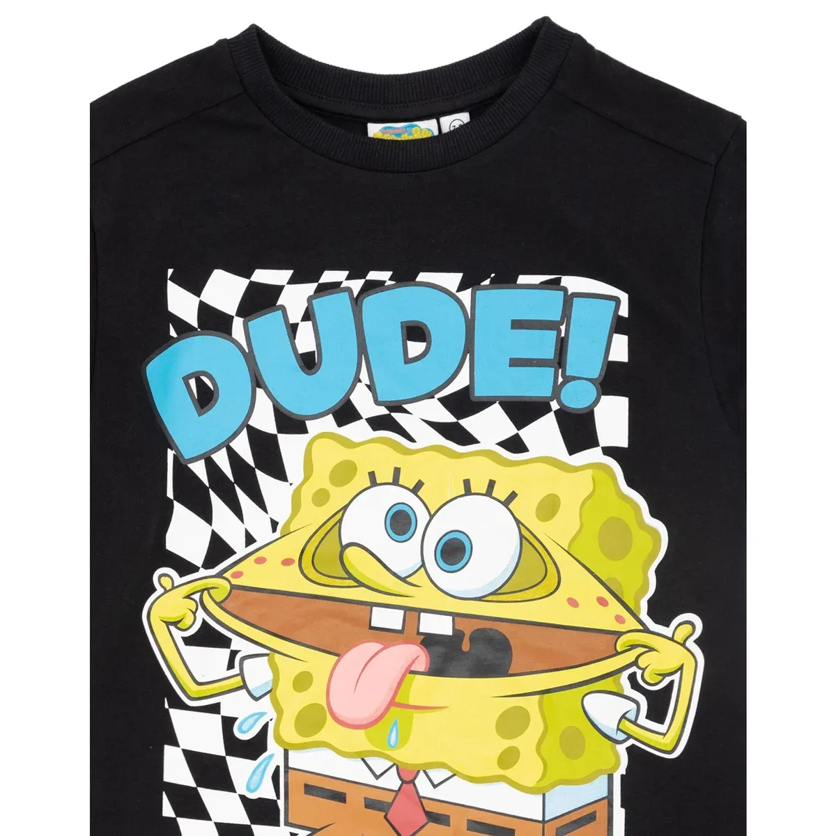 Футболка с принтом Spongebob Squarepants, Черный — фото 3