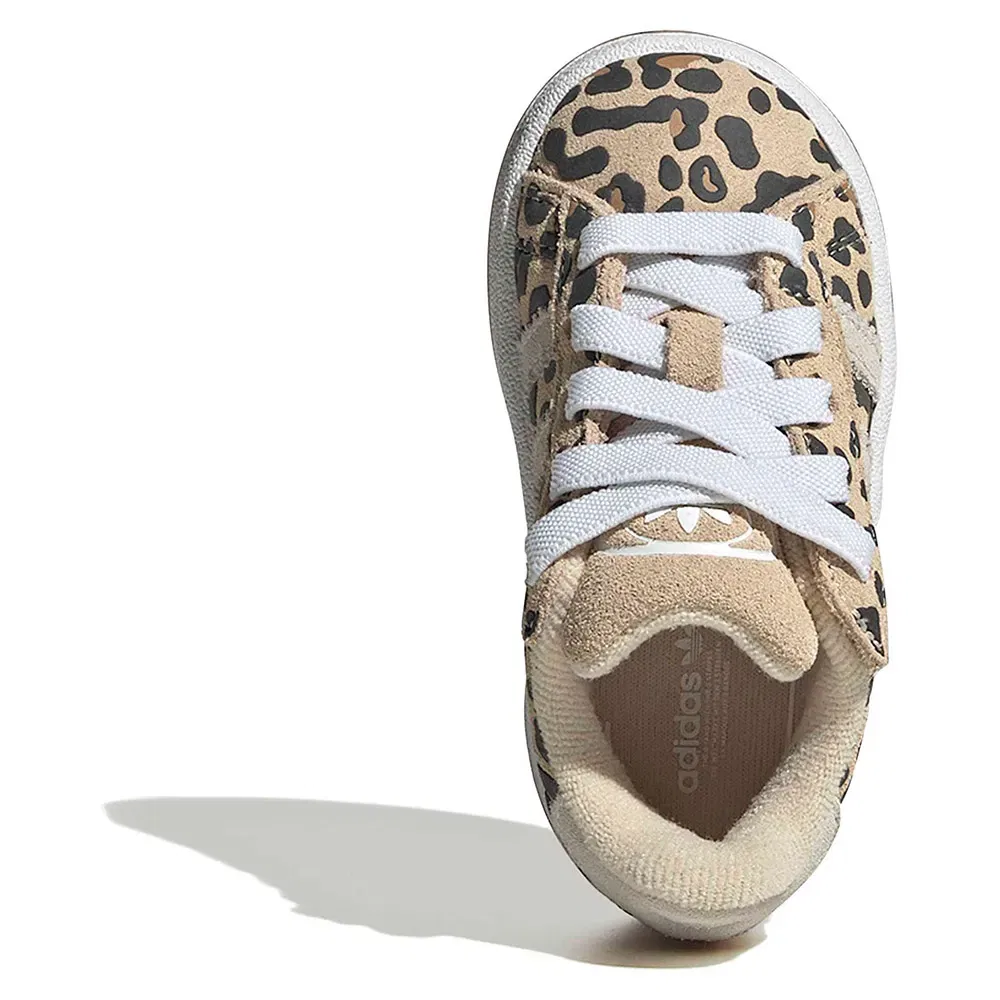 Детские кроссовки для девочек с эластичной шнуровкой Campus 00s Adidas Originals, Beige — фото 3
