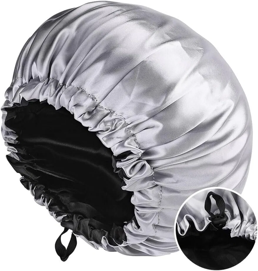 Шапочка для душа Polyester, Grey + Black Yuwqqoajv