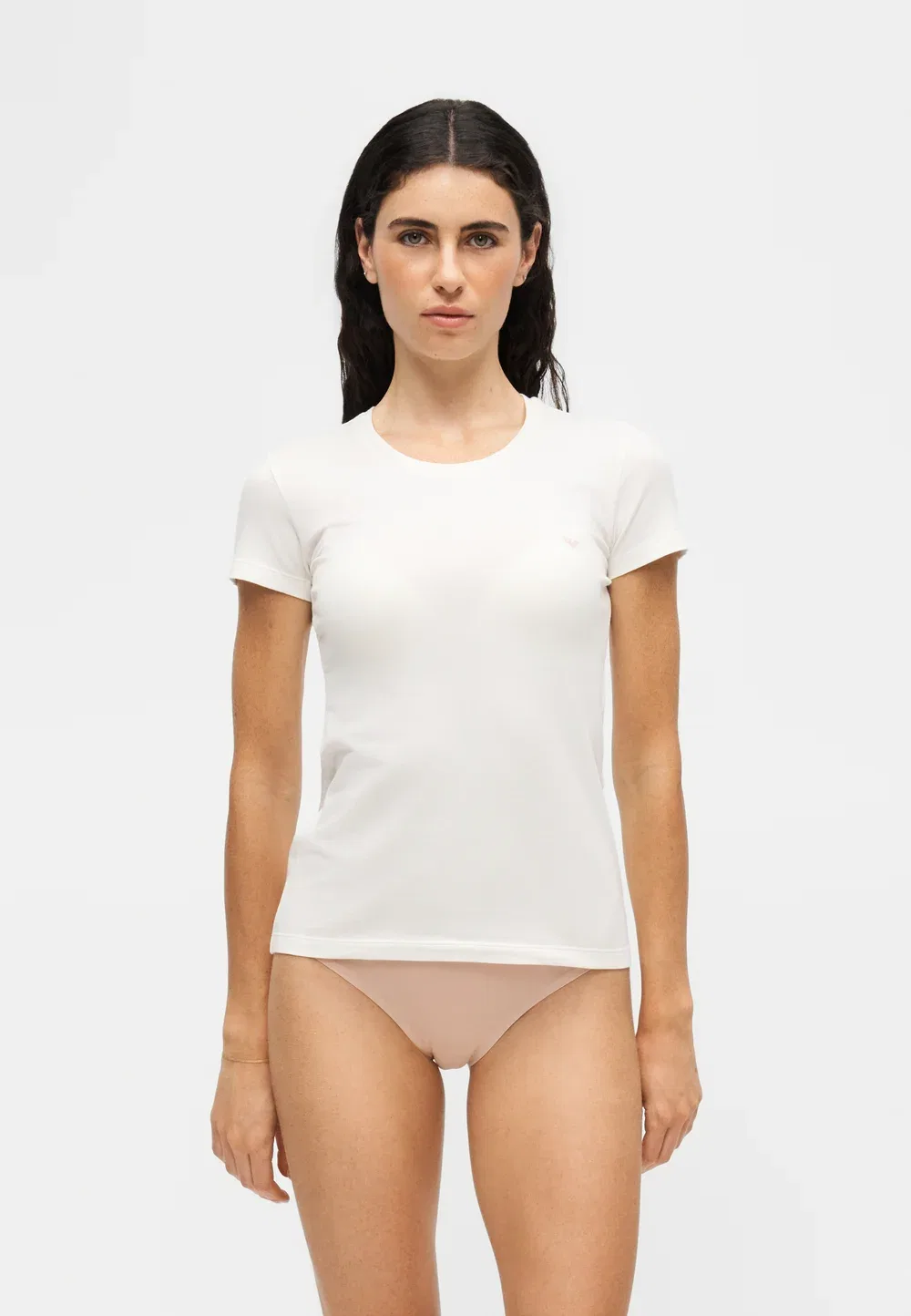 Parte alta crew neck - нижняя рубашка Emporio Armani, White