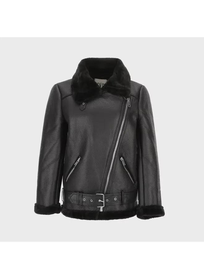 Зимнее пальто утепленное с флисовой подкладкой Zara, черный — фото 2