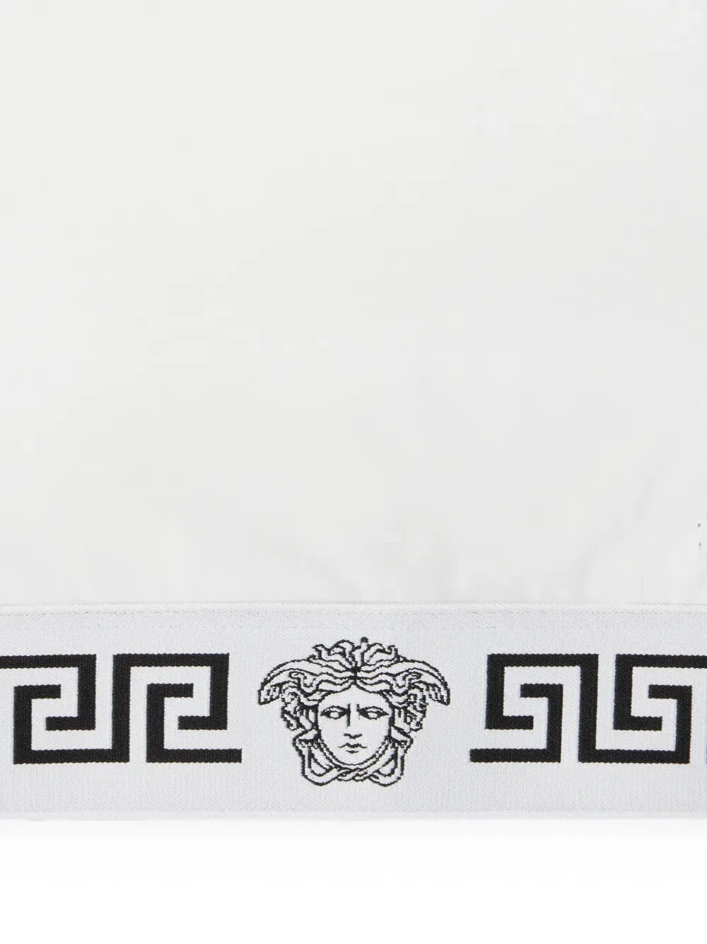 Укороченный топ из хлопкового джерси VERSACE, белый — фото 2