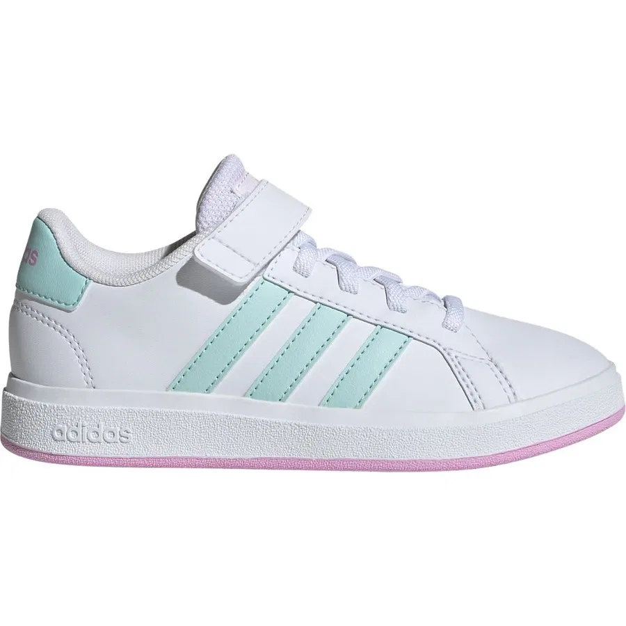 Детские спортивные кроссовки с закрытой пяткой Grand Court 2.0 adidas, Бело-синий — фото 2