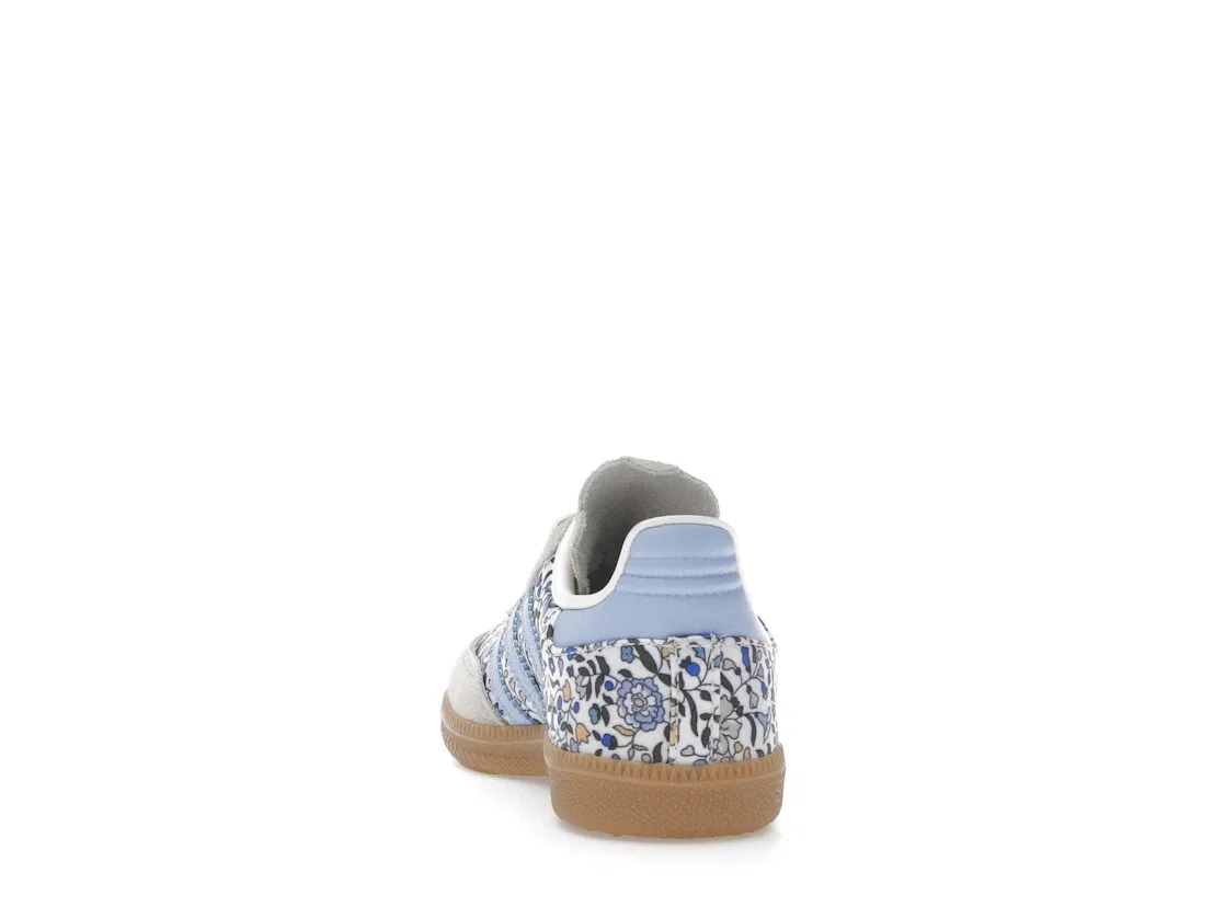 Детские кроссовки с принтом Adidas Samba OG Comfort Closure Liberty London Blue Floral Adidas, Blue Off White Gum — фото 4