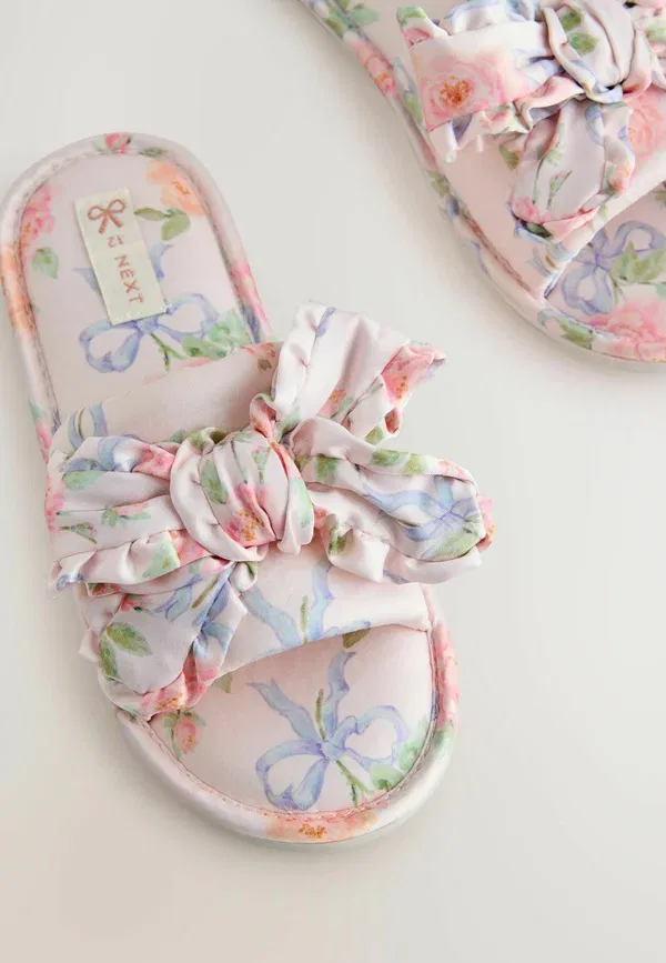 Босоножки с цветочным принтом Regular fit Next, Pink Floral, розовый — фото 3