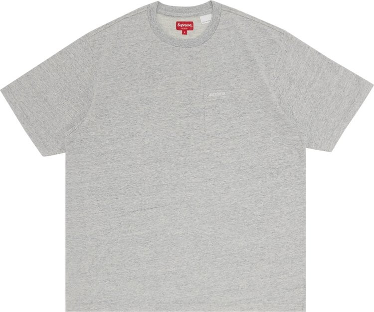 

Футболка Supreme Short-Sleeve Pocket Tee 'Heather Grey', серый