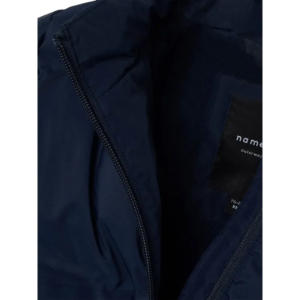 Детская куртка-пуховик с капюшоном Musk Tb Name it, Blue — фото 4