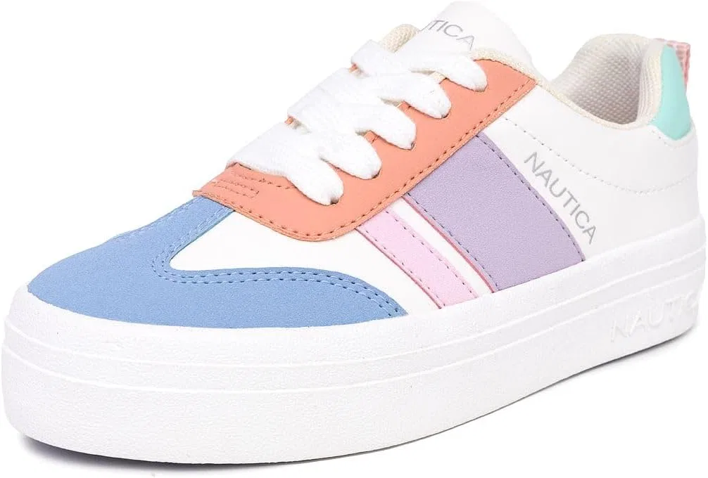 Детские кроссовки для девочек на платформе Nautica, White Pearl