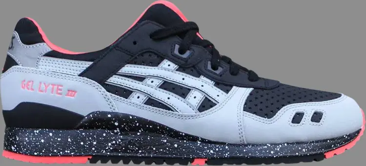

Кроссовки gel lyte 3 'black light grey orange' Asics, черный
