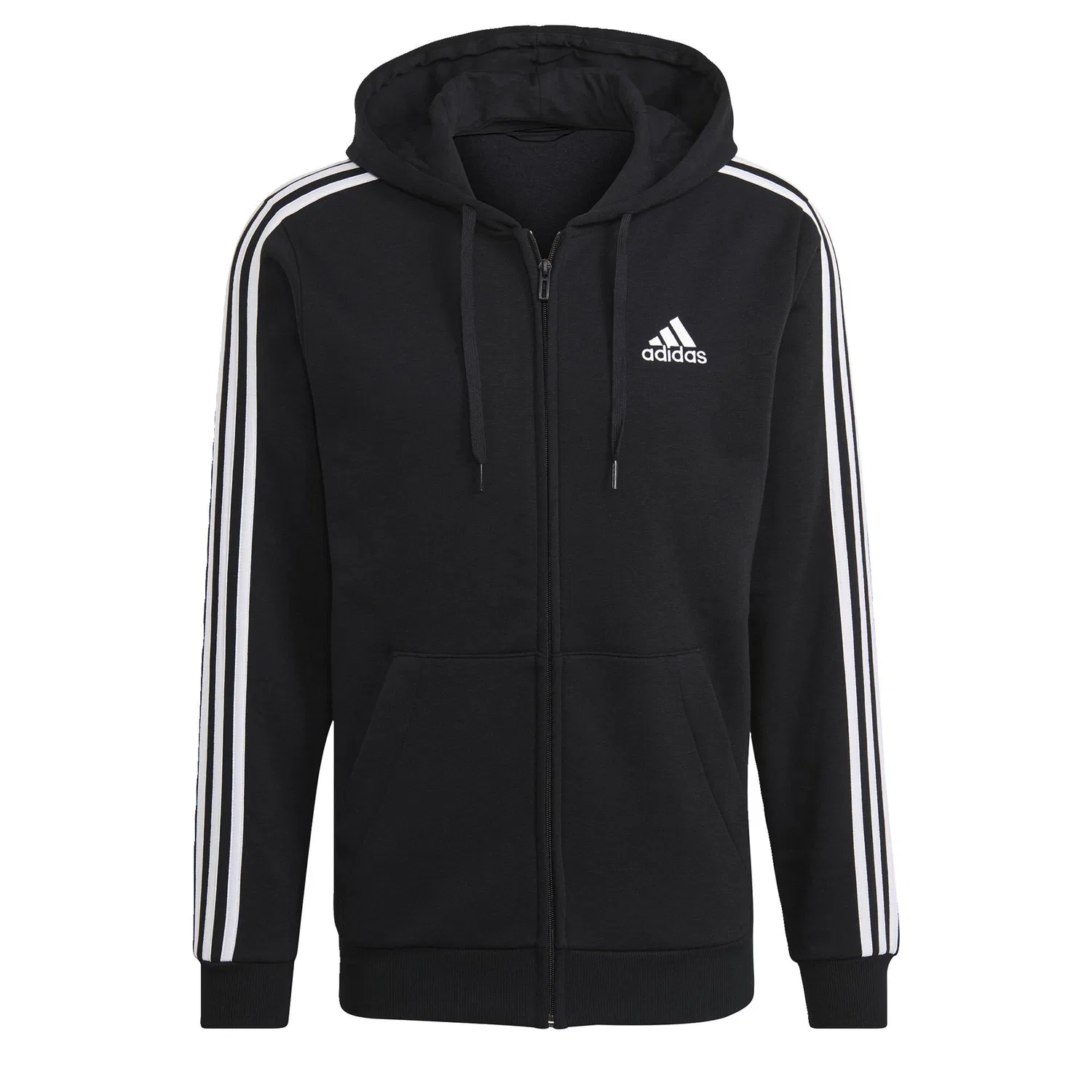 Мужское худи с флисом Essentials Fleece 3-Streifen Adidas, Schwarz