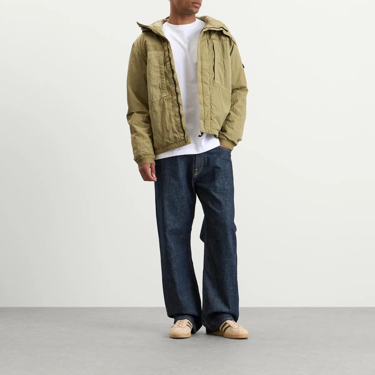 Куртка с капюшоном из ребристого нейлона Warp Rib Nylon-TC Stone Island, Laurel Green — фото 4