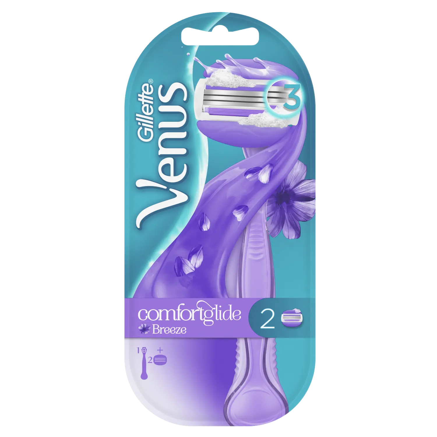 

Gillette Venus Breeze комплект: бритва женская, 1 шт. + картриджи, 2 шт.