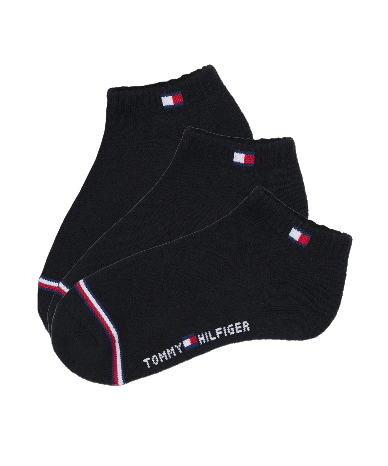 Мужские носки с логотипом TOMMY HILFIGER, 3 пары, 23-27 см, Black
