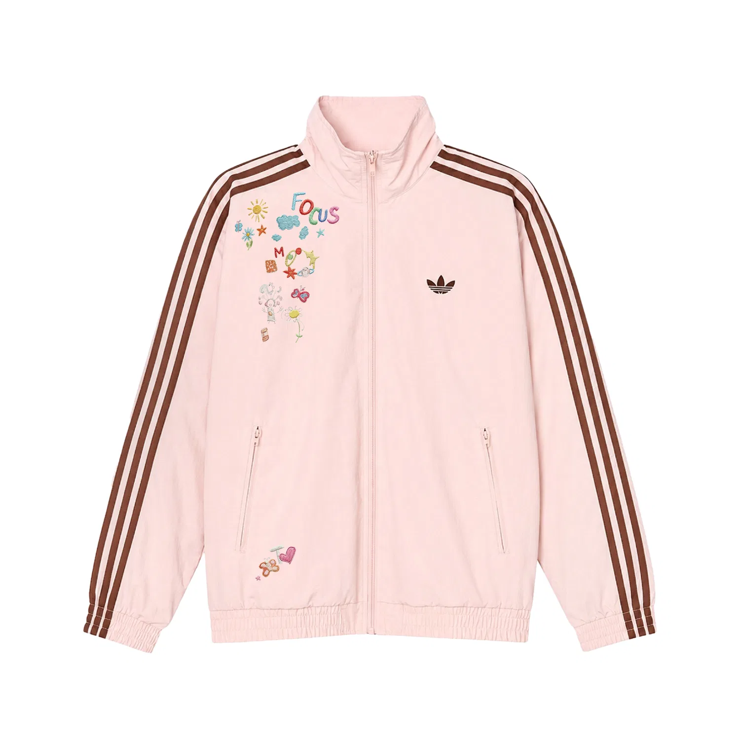 Мужская куртка с воротником-стойкой Light Pink/Soft Brown Adidas Originals