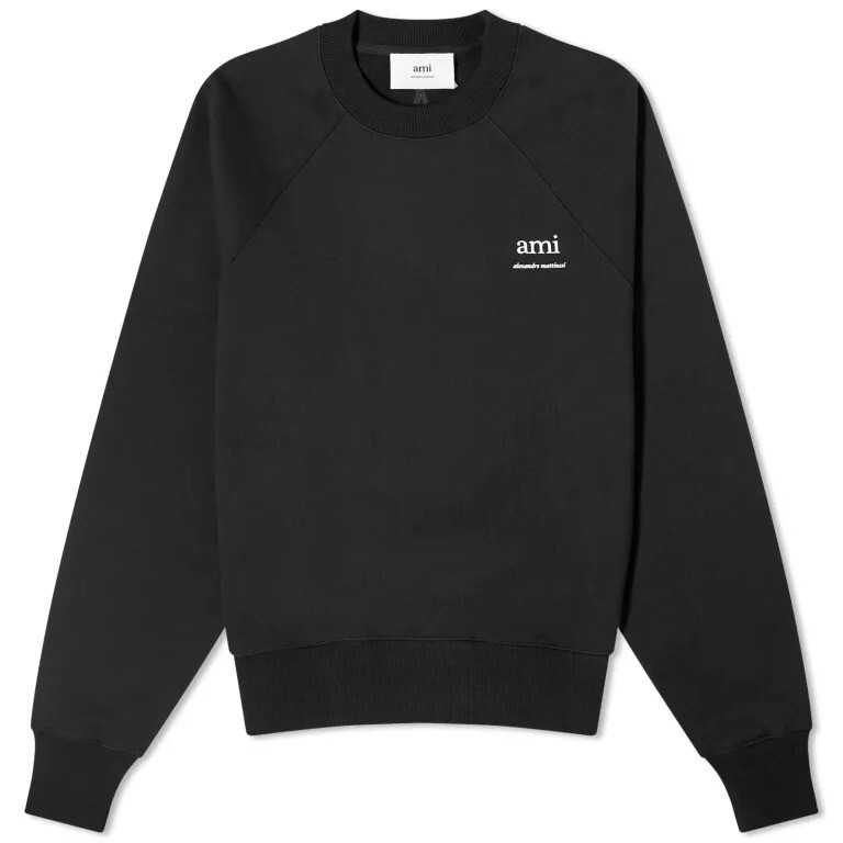 

Свитшот Ami Paris Logo Crew, черный