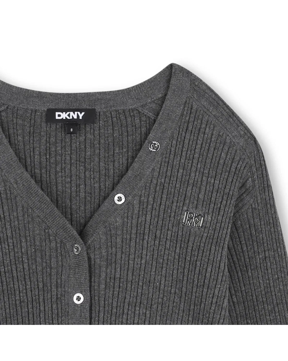 Детский кардиган с длинным рукавом DKNY, Gris Oscuro — фото 2