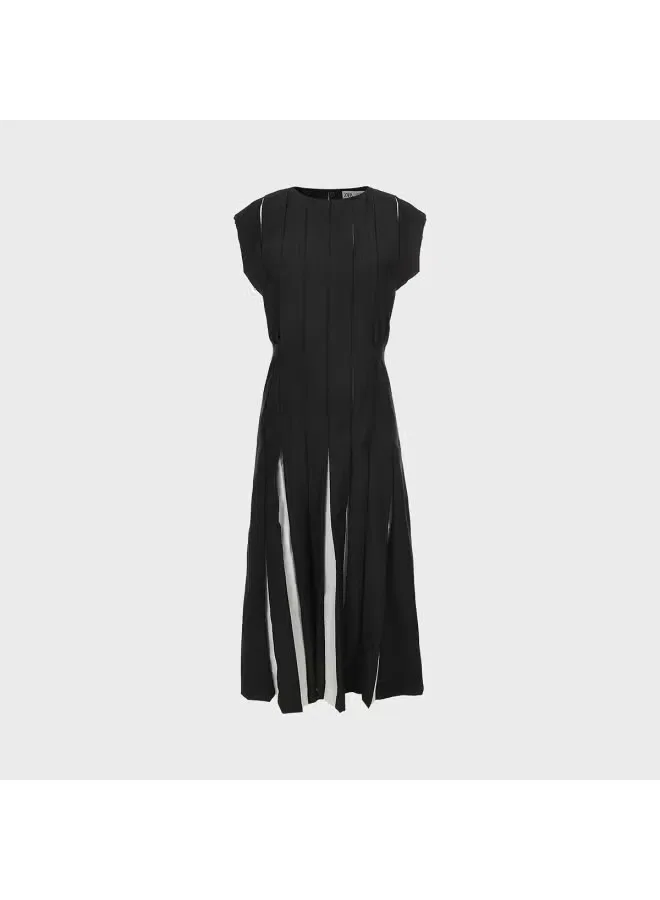 Платье с объемными плечами Zara, черный — фото 2